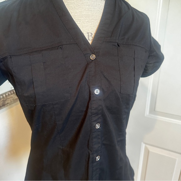 Black Button Up Top - Picture 3 of 11